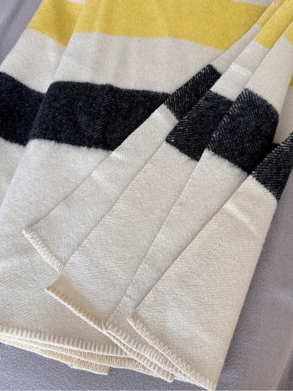 Golden Dawn Striped Wool Blanket Hudson Bay Candy Stripe - Picture 9 of 16